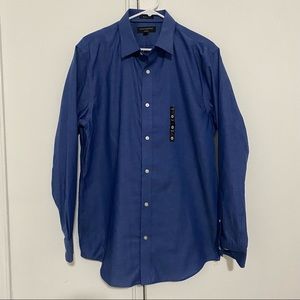 NWT Blue Button Down Collared Shirt